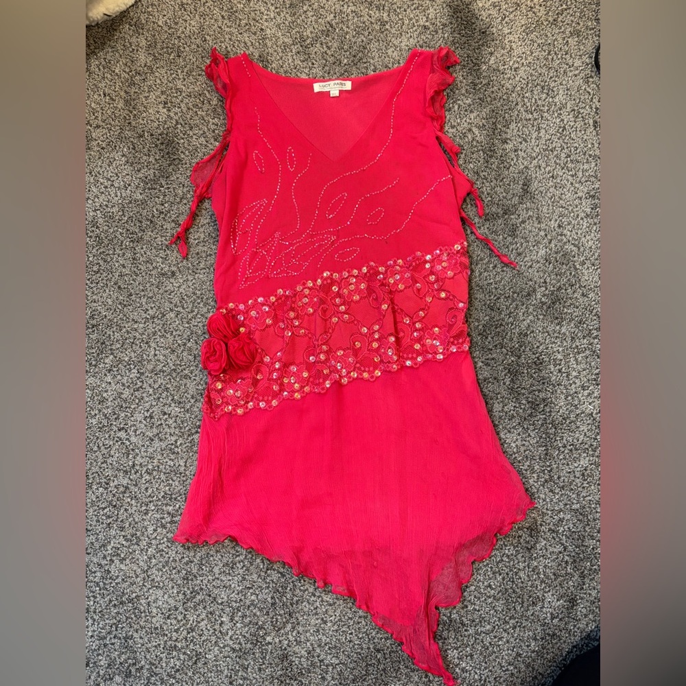 Lucy Paris Silk Beaded Top